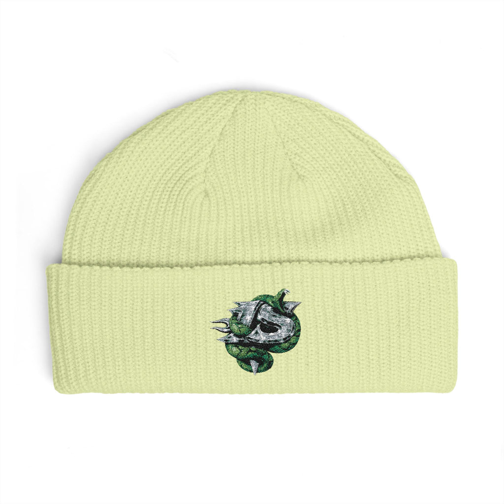 Iron Saint Cuff Beanie — Green snake