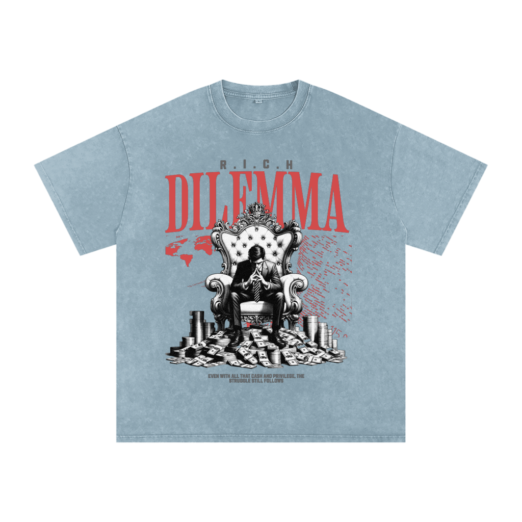 Snow Washed Oversized Cotton T-Shirt