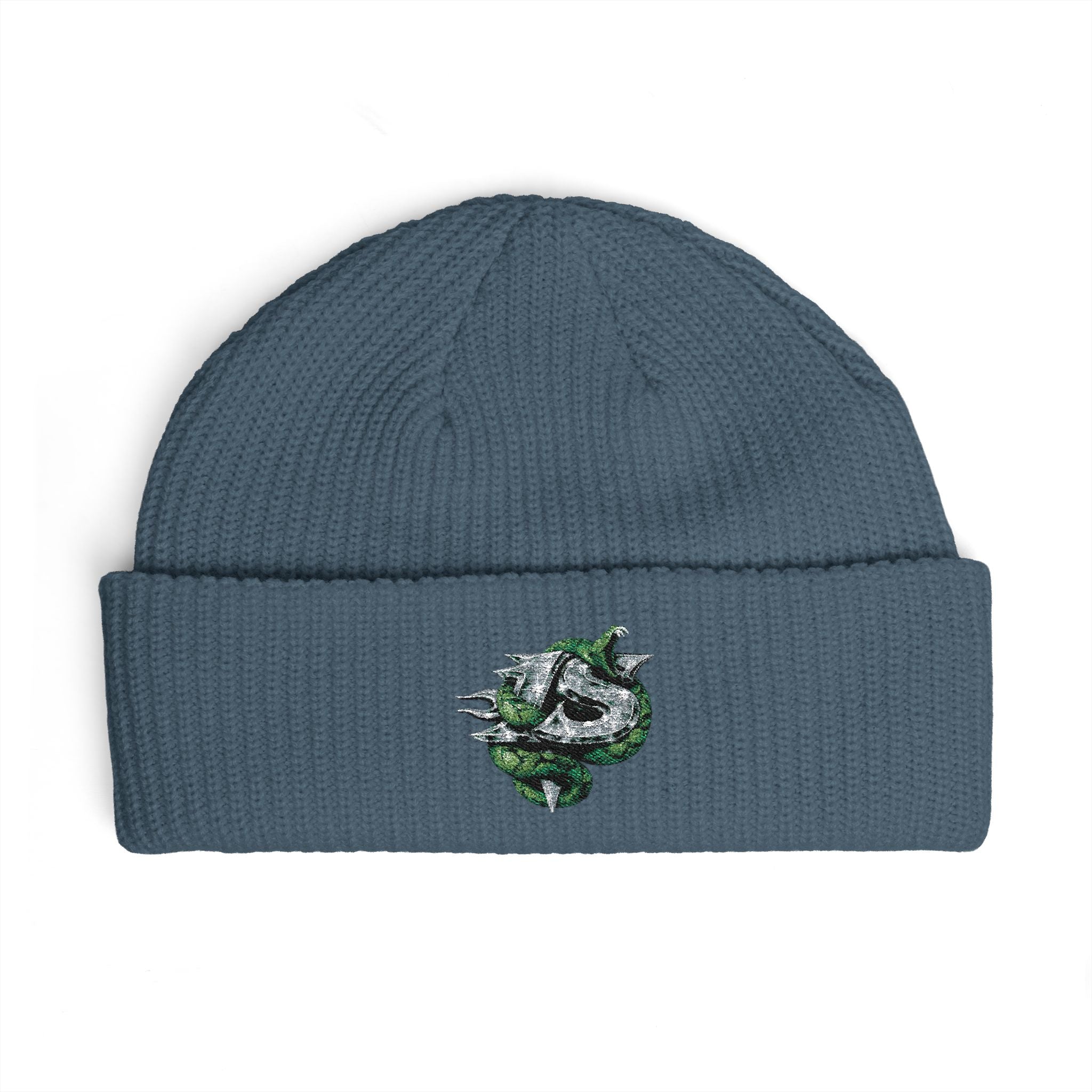 Iron Saint Cuff Beanie — Green snake