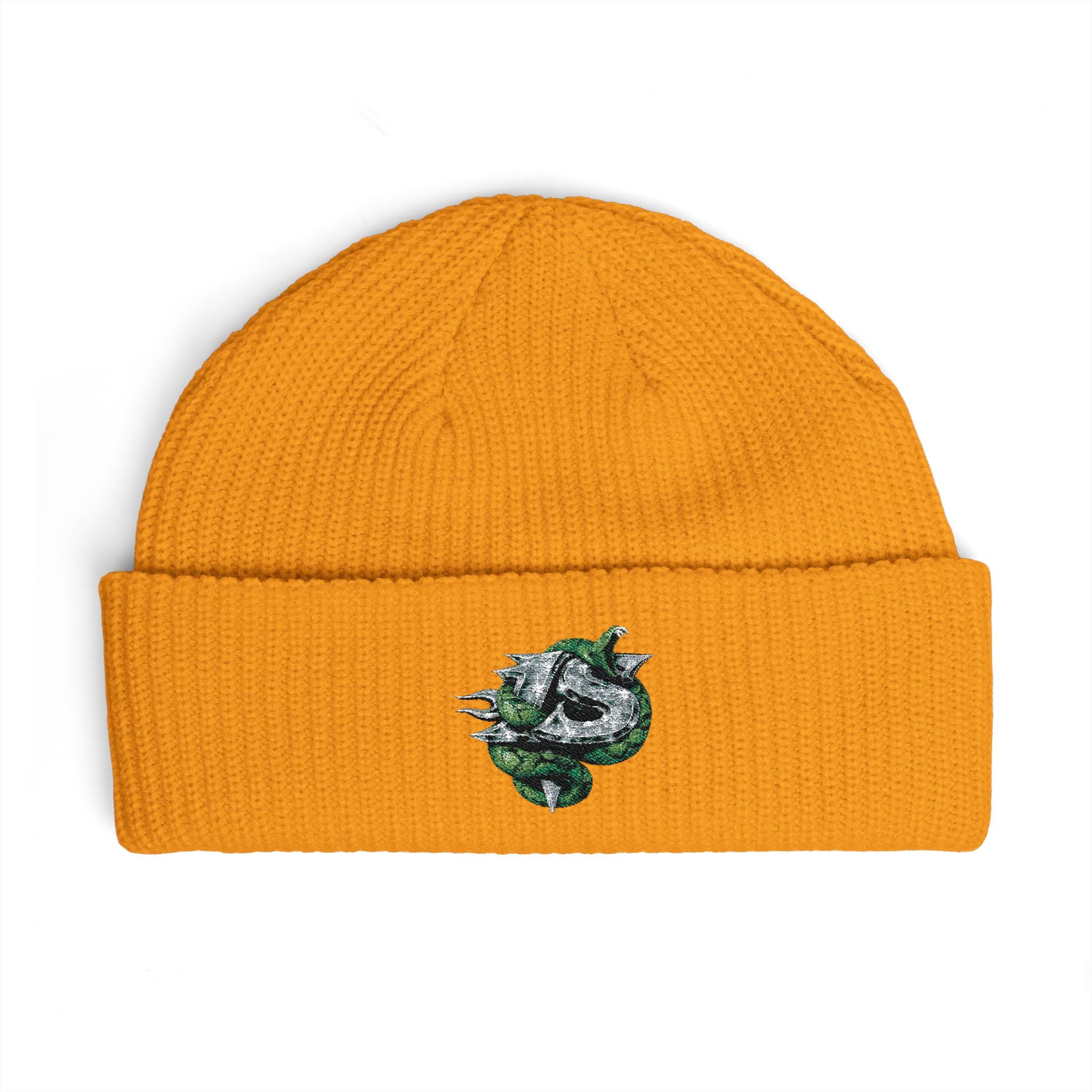 Iron Saint Cuff Beanie — Green snake