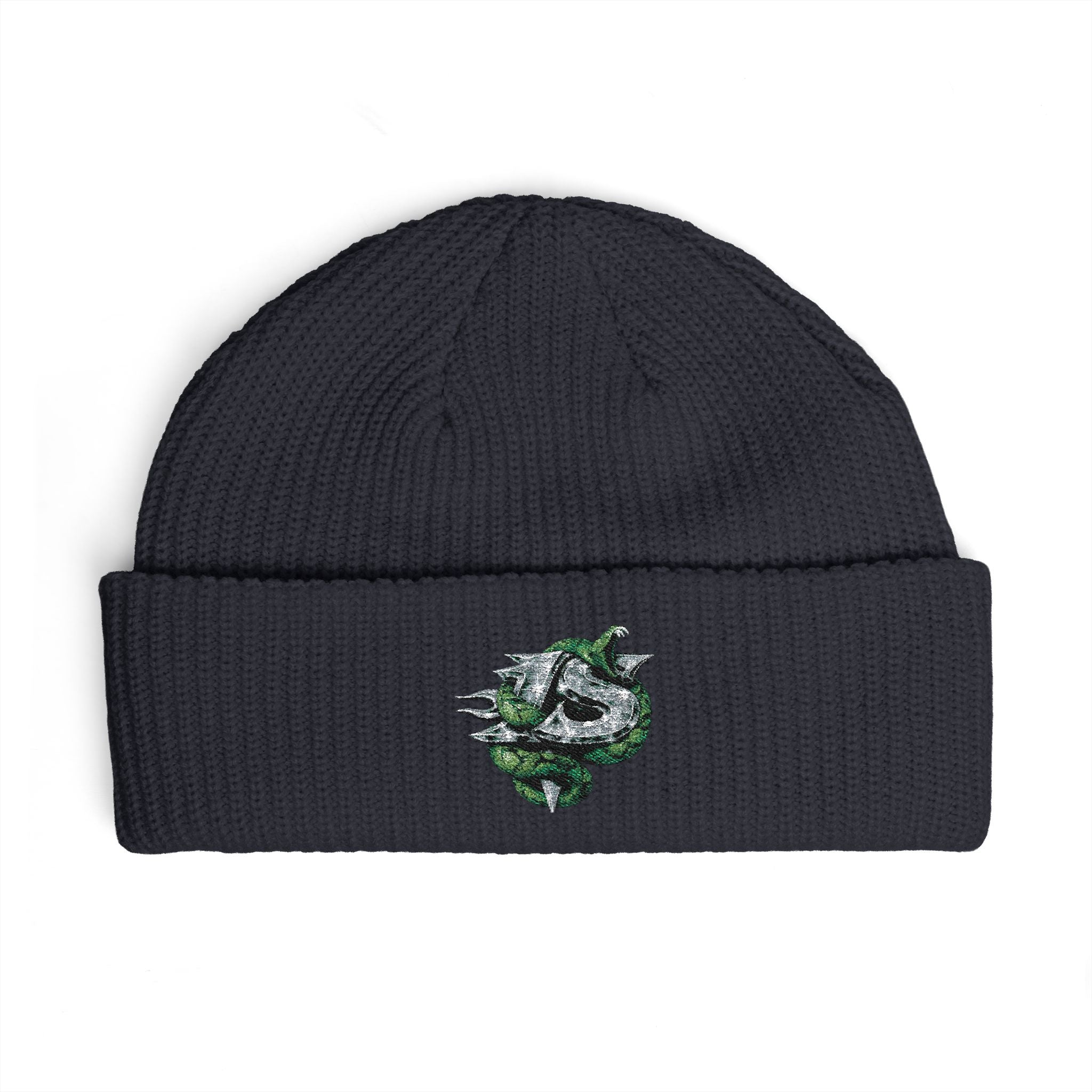 Iron Saint Cuff Beanie — Green snake