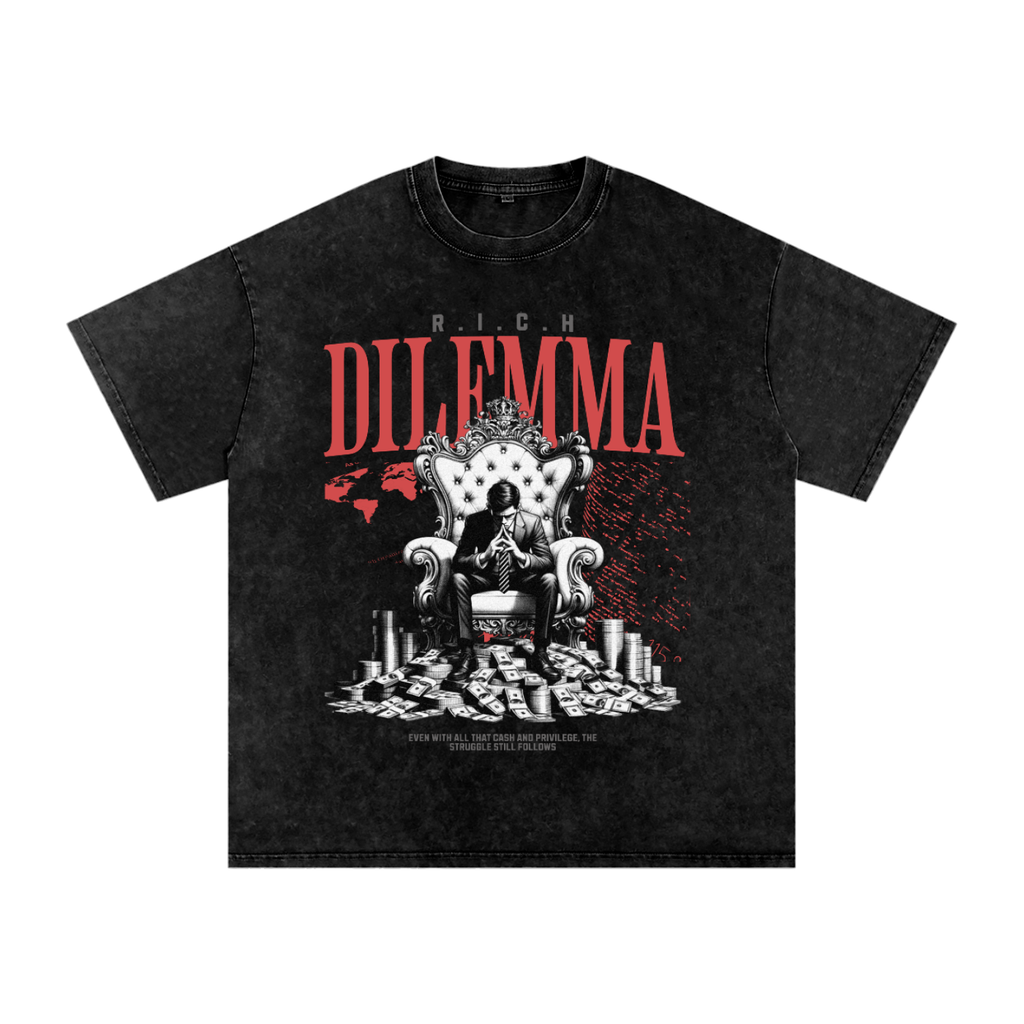 Snow Washed Oversized Cotton T-Shirt